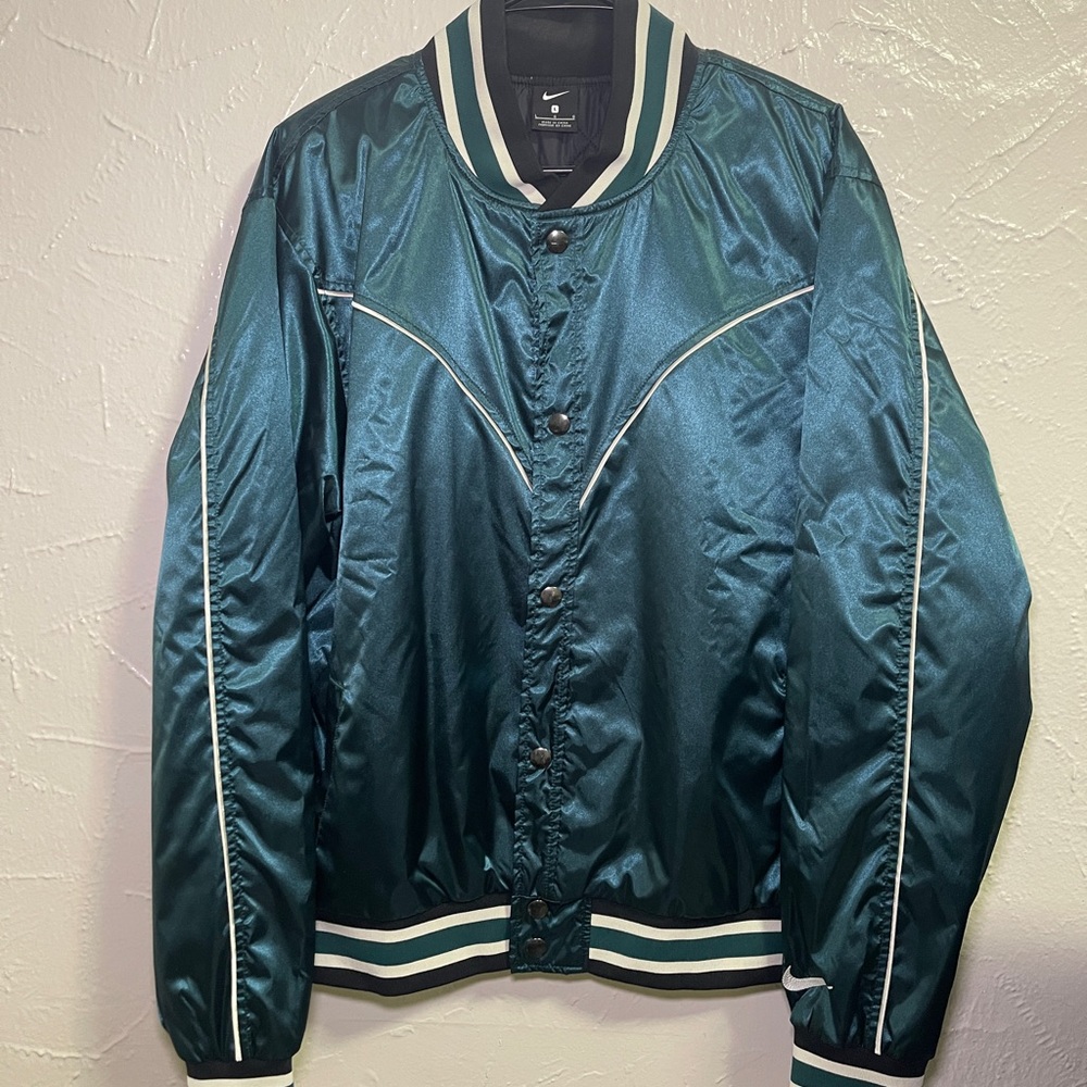 Nike Teal Bomber Jacket with White Accents